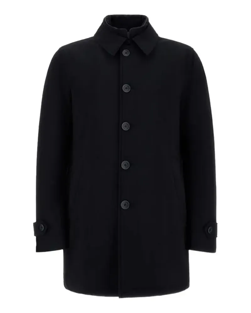 Herno buttoned coat - Schwarz Schwarz