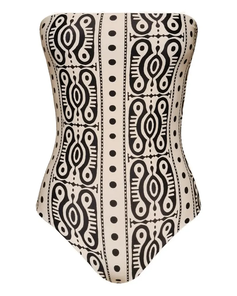 Johanna Ortiz Alta Mar printed swimsuit - Nude Nude