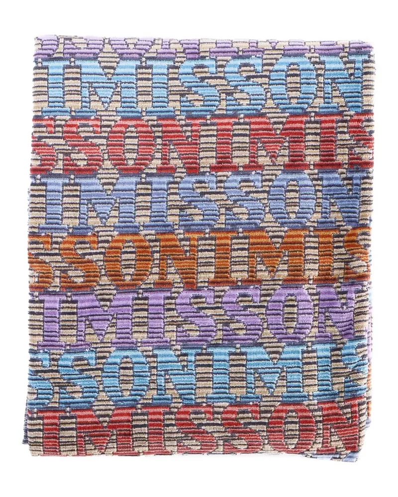 Missoni Home Badetuch mit Logo-Muster - Blau Blau