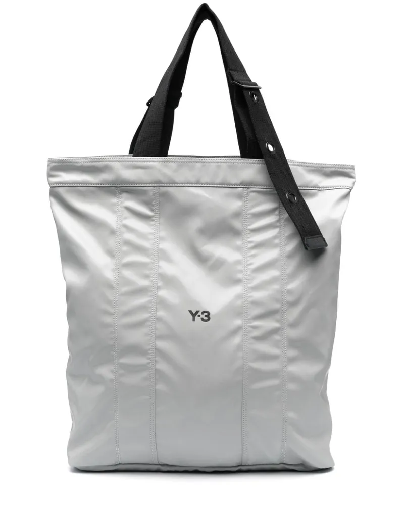 Y-3 Shopper mit Logo-Print Grau