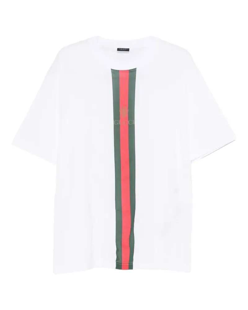 Gucci Web-stripe logo-print T-shirt - Weiß Weiß