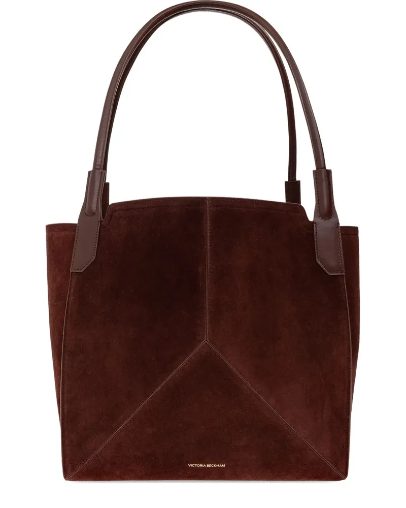 Victoria Beckham logo-detail leather tote bag - Braun Braun