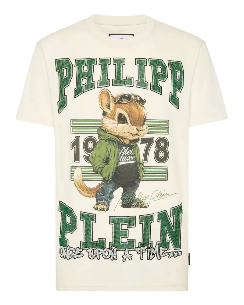 Philipp Plein T-Shirt mit Eichhörnchen-Print - Nude Nude