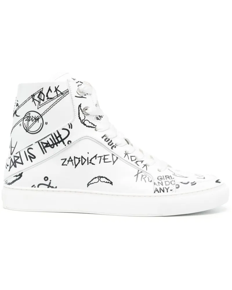 Zadig & Voltaire Flash High-Top-Sneakers - Weiß Weiß