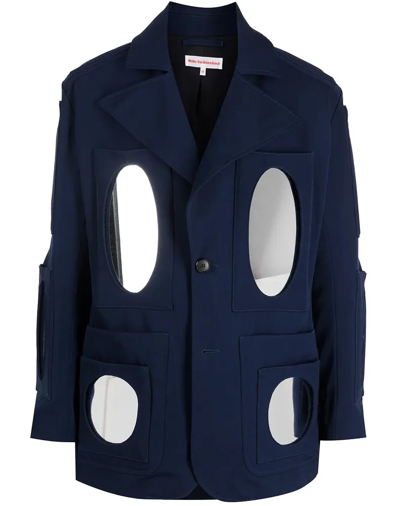 Walter van Beirendonck Brutal Mirror Jacke - Blau Blau