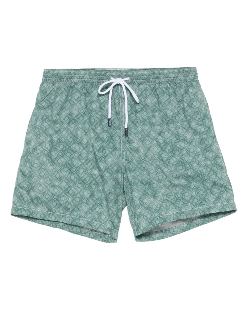 BARBA Badeshorts mit grafischem Print - Grün Grün