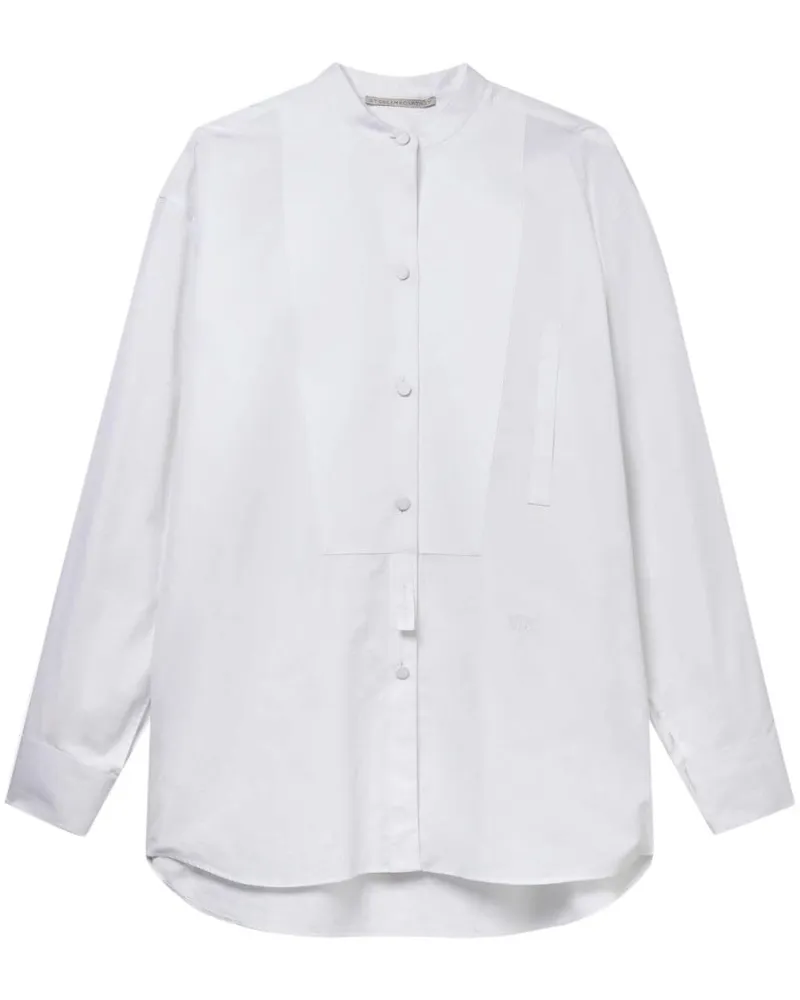 Stella McCartney Plastron Hemd - Weiß Weiß