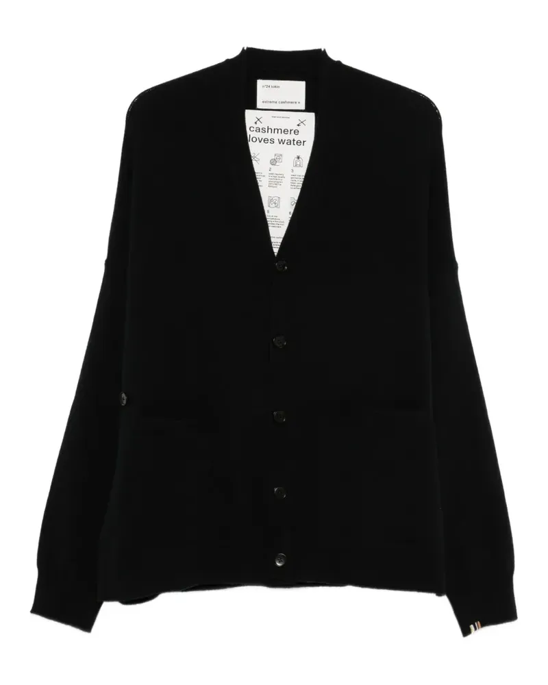 extreme cashmere Tokio button-up cardigan - Schwarz Schwarz