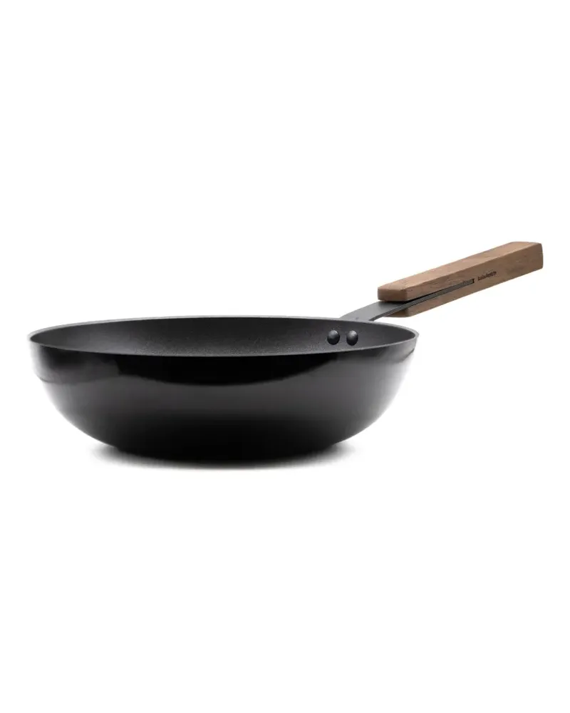 knIndustrie wood-handle wok (28cm) - Schwarz Schwarz