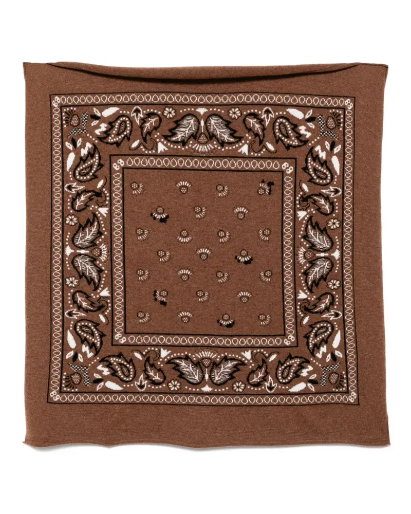 Barrie Schal mit Bandana-Design - Braun Braun