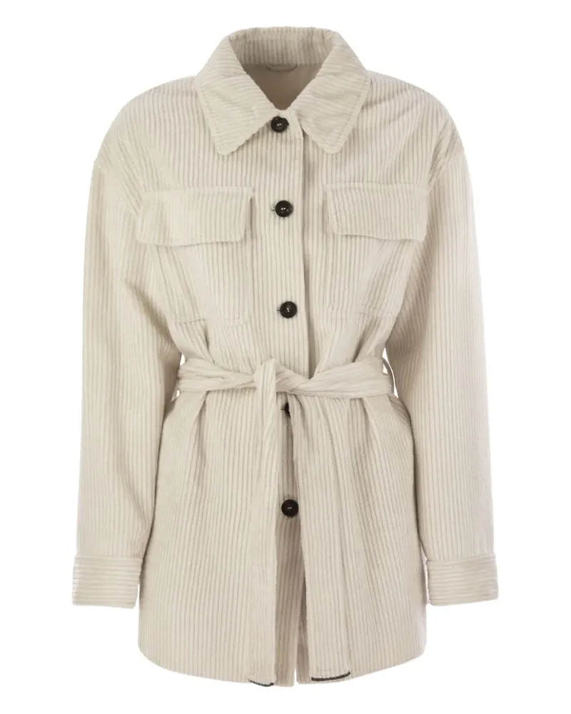Brunello Cucinelli Hemd aus Cord - Nude Nude