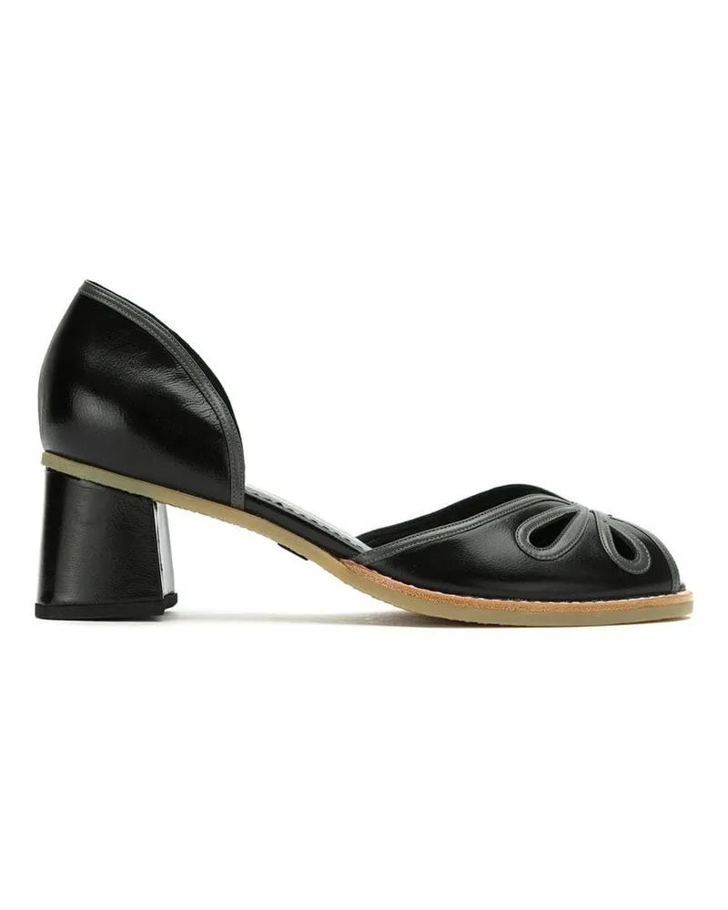 Sarah Chofakian Pumps aus Leder - Schwarz Schwarz