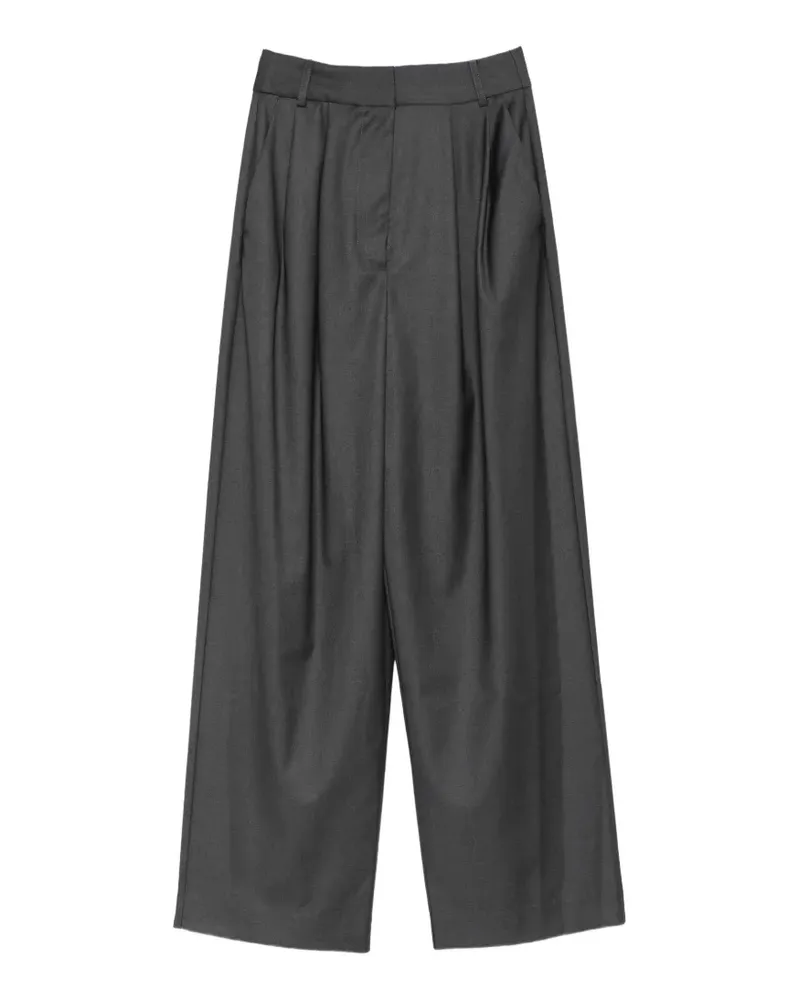 Alpha Studio Wide-Leg-Hose mit Bundfalten - Grau Grau
