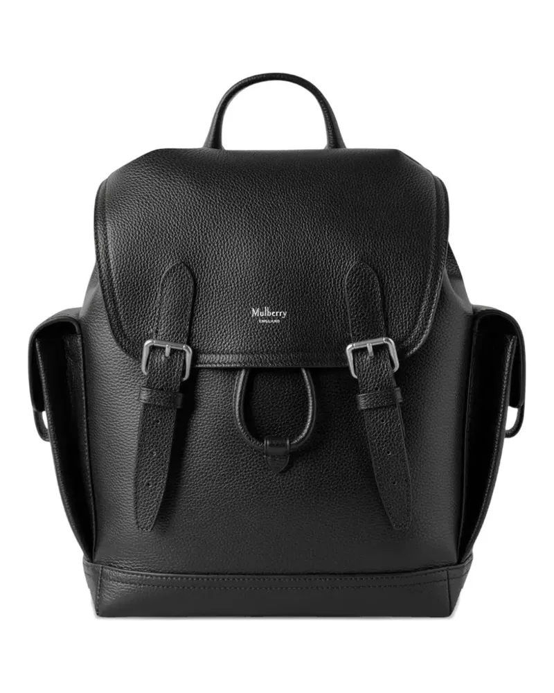 Mulberry buckle-fastening leather backpack - Schwarz Schwarz