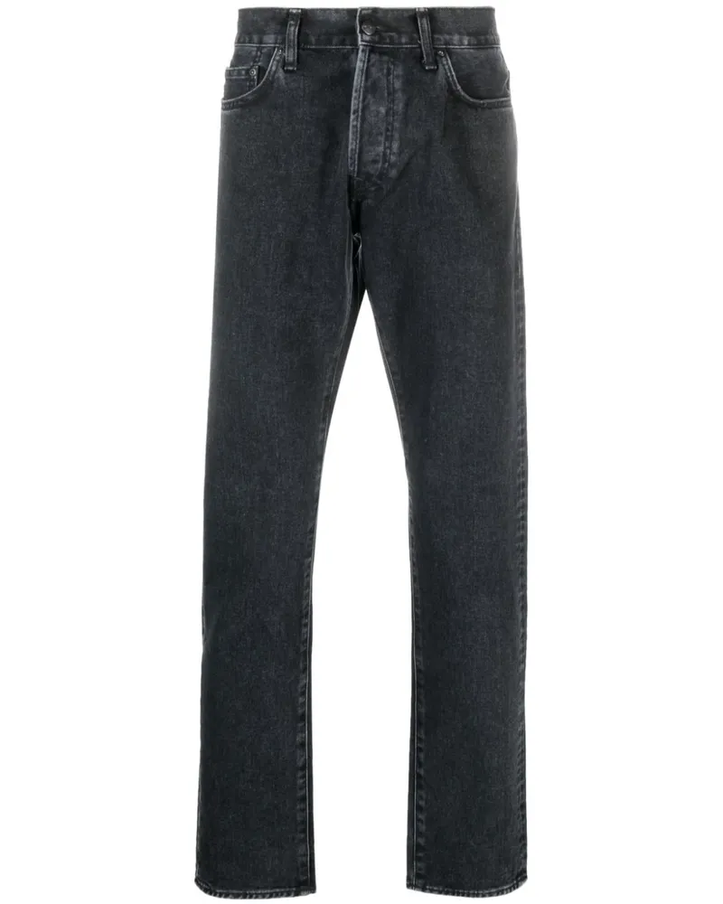 Carhartt WIP Halbhohe Straight-Leg-Jeans - Schwarz Schwarz