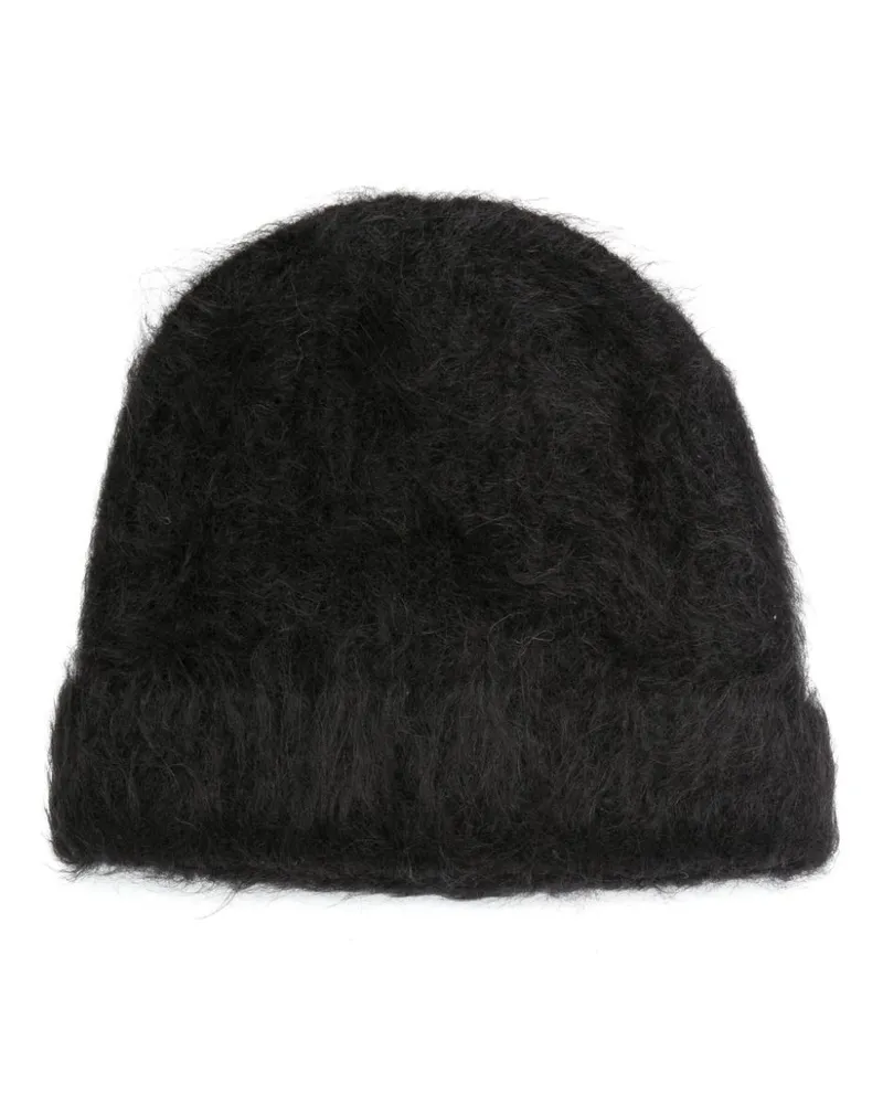 Séfr Beanie mit gebürstetem Effekt - Schwarz Schwarz