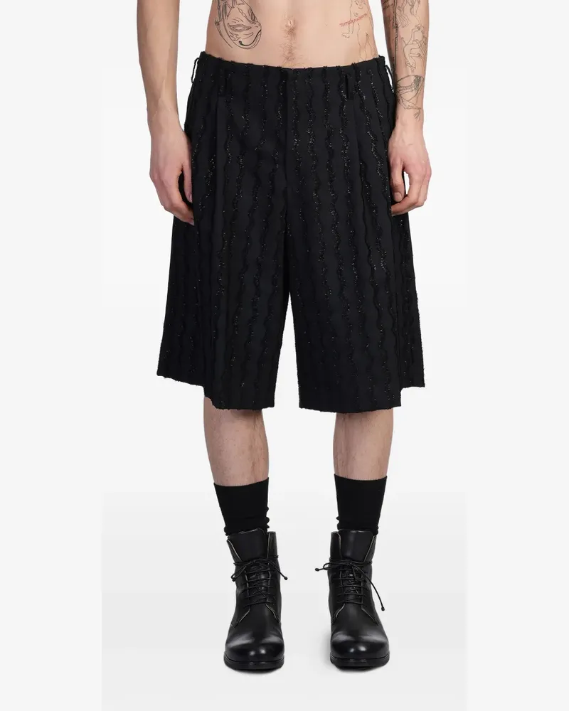 Comme des Garçons Shorts aus Wolle - Schwarz Schwarz