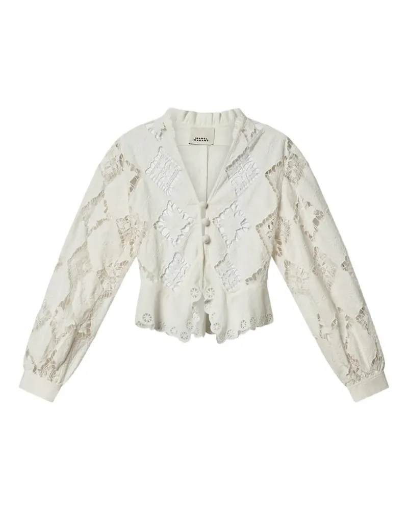 Isabel Marant Nia Bluse mit Rüschen - Weiß Weiß