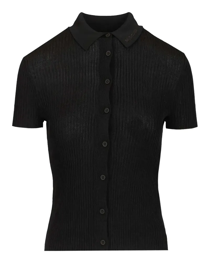 Balenciaga embroidered short-sleeves shirt - Schwarz Schwarz