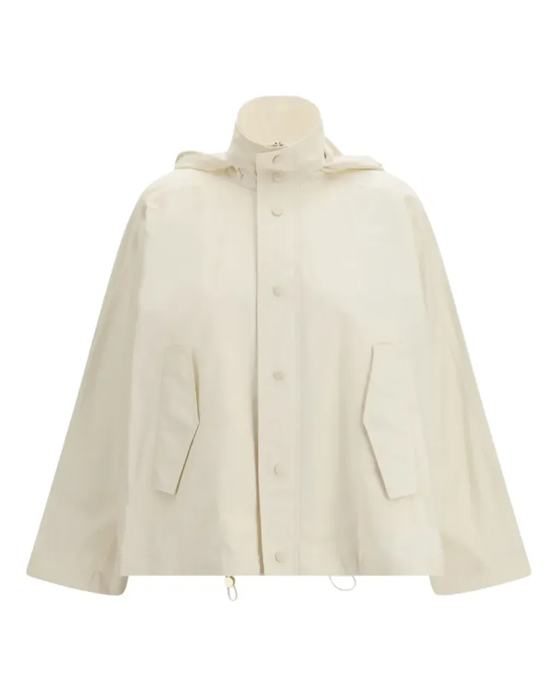 Fabiana Filippi hooded button-up parka coat - Nude Nude