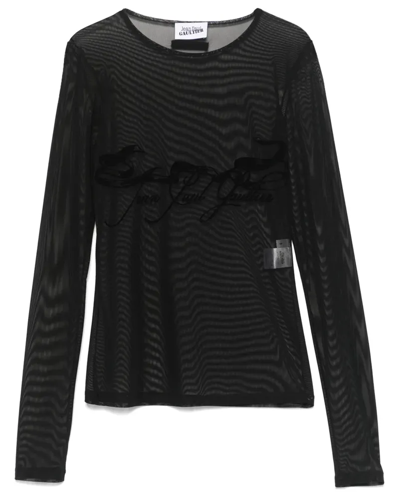 Jean Paul Gaultier Tattoo Ruban Oberteil - Schwarz Schwarz
