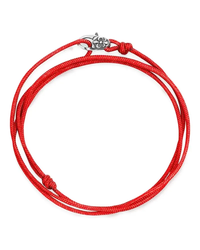 Nialaya Kordelarmband mit Fleur-de-Lis-Prägung - Rot Rot
