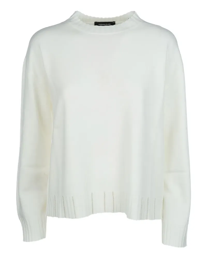 Fabiana Filippi Pullover mit Perlen - Weiß Weiß