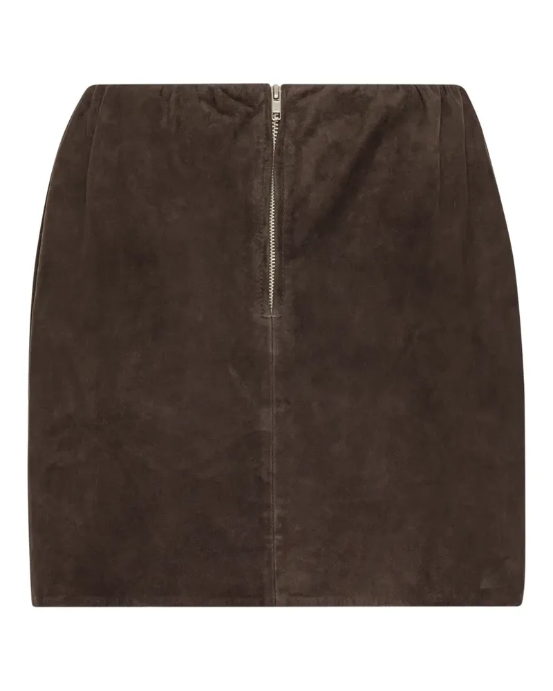 ROTATE Birger Christensen suede mini skirt - Braun Braun