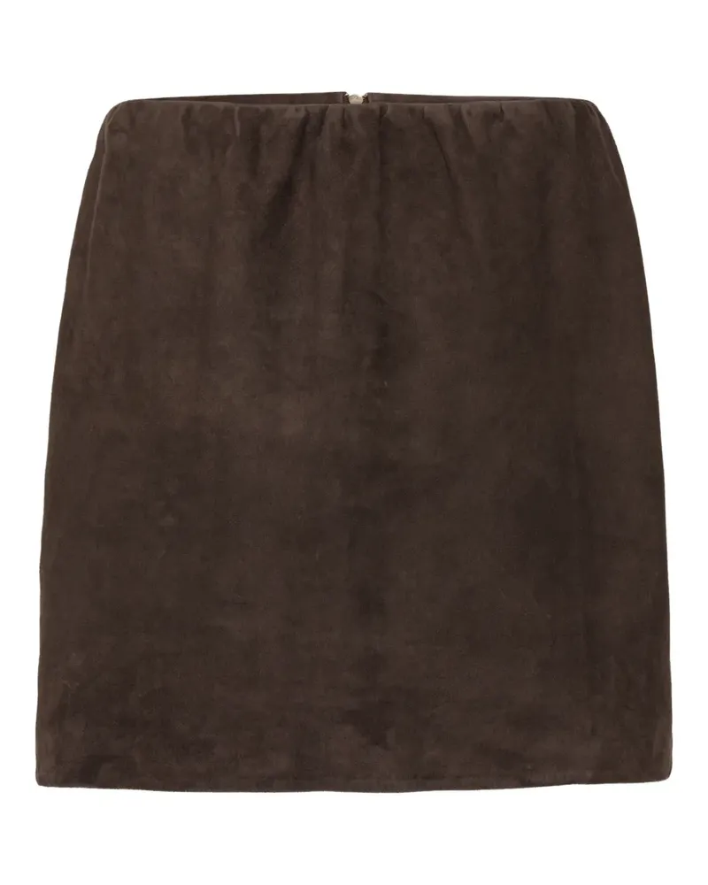 ROTATE Birger Christensen Wildleder-Minirock - Braun Braun