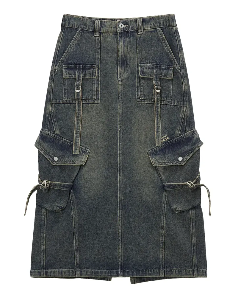 Musium Div. cargo-pocket midi skirt - Blau Blau