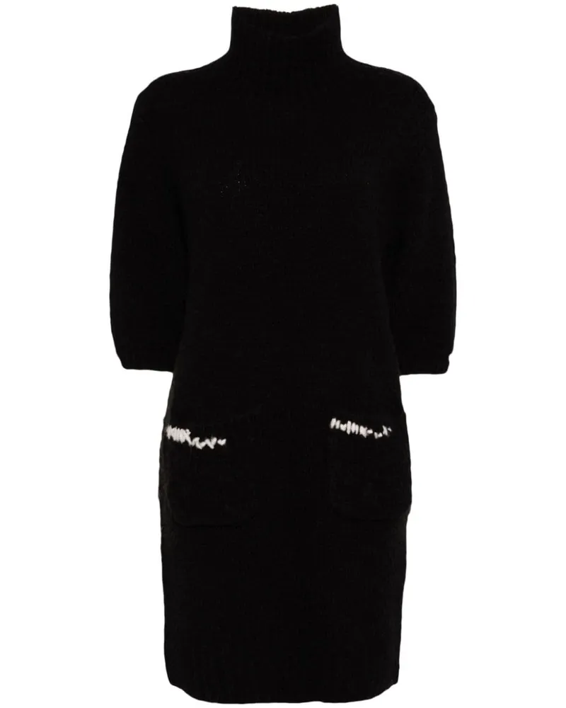 onefifteen Grob gestricktes Kleid - Schwarz Schwarz