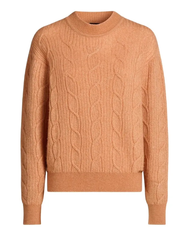 Kiton Pullover mit Zopfmuster - Rosa Rosa