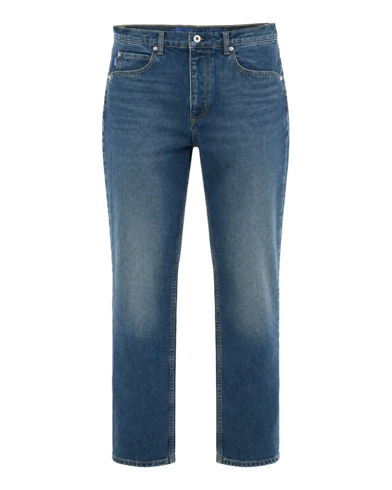 HUGO BOSS faded-effect straight-leg jeans - Blau Blau