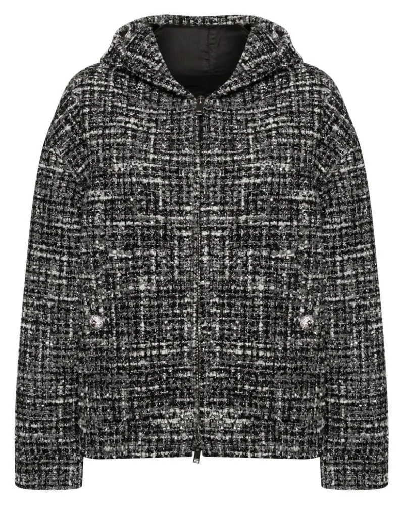 Valentino Garavani Tweed-Jacke mit Kapuze - Weiß Weiß