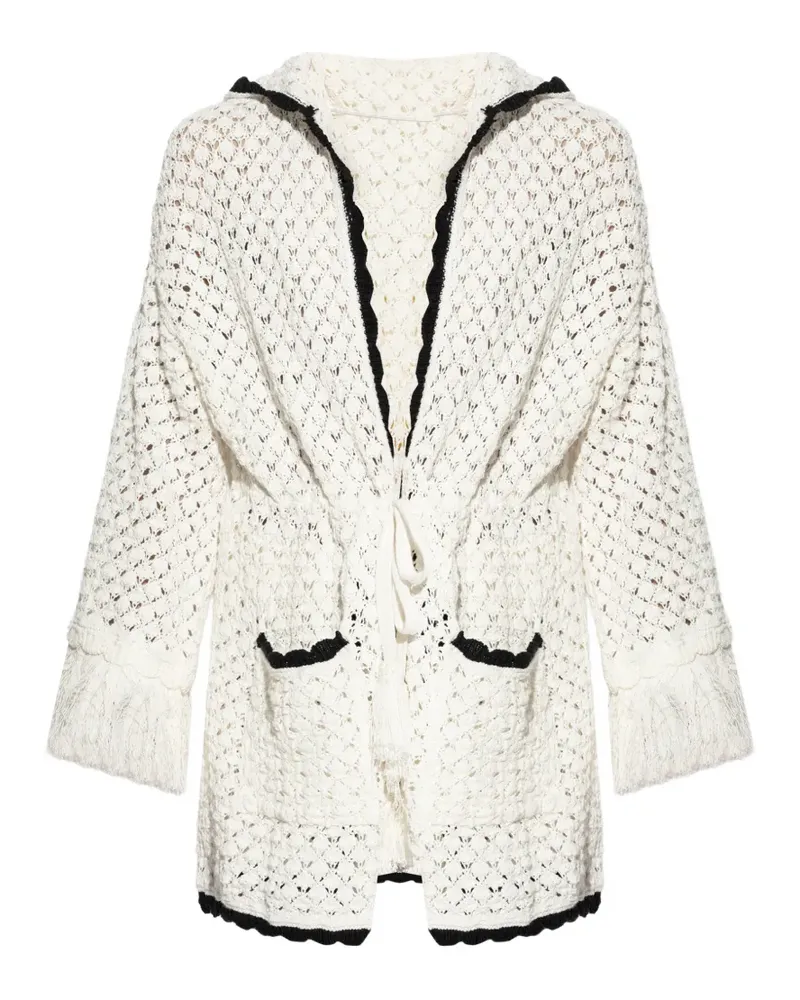 AKEP hooded cardigan - Weiß Weiß