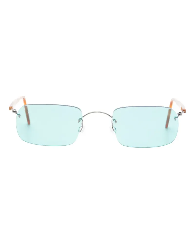 Lindberg Sonnenbrille mit eckigem Gestell - Braun Braun