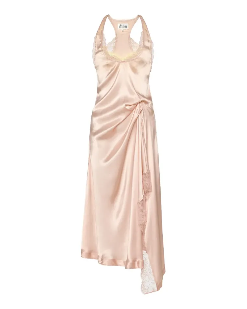 Maison Margiela Asymmetrisches Kleid mit Spitzensaum - Rosa Rosa
