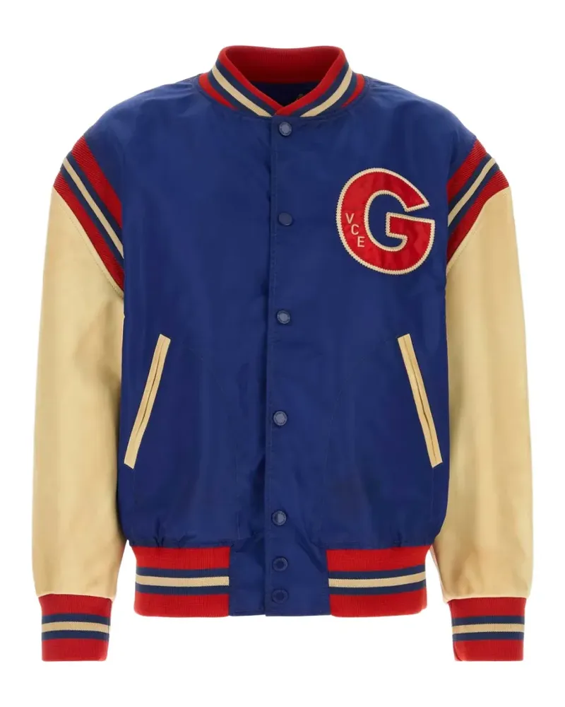 Golden Goose Bomberjacke mit Logo-Patch - Blau Blau