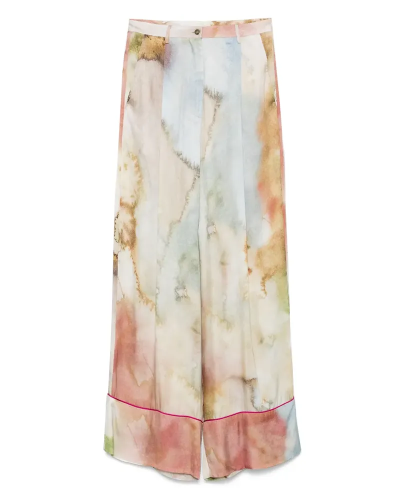 ..,merci Hose mit abstraktem Print - Braun Braun