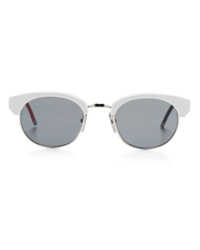 Thom Browne Sonnenbrille mit Clubmaster-Gestell - Schwarz Schwarz