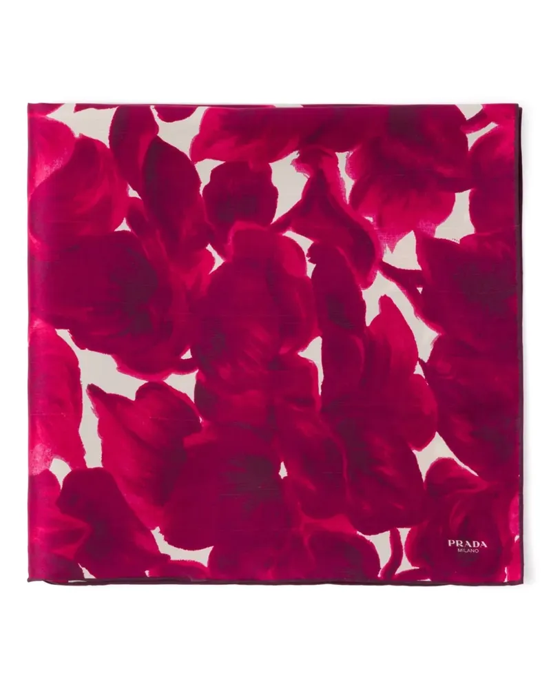 Prada Seidenschal mit Print - Violett Violett