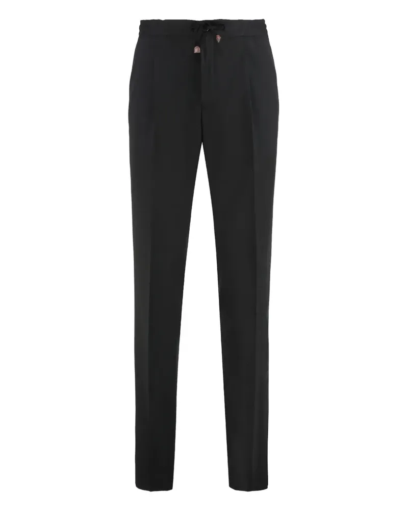 Slowear drawstring-fastening wool trousers - Schwarz Schwarz