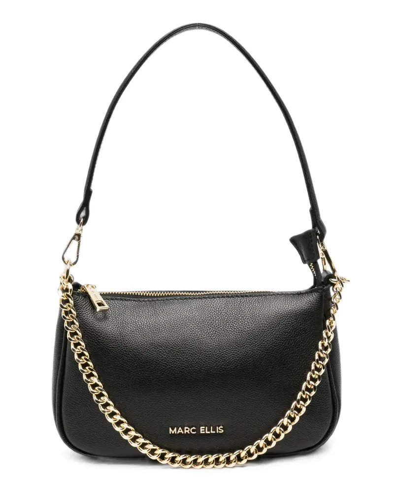 MARC ELLIS Mirtado leather shoulder bag - Schwarz Schwarz