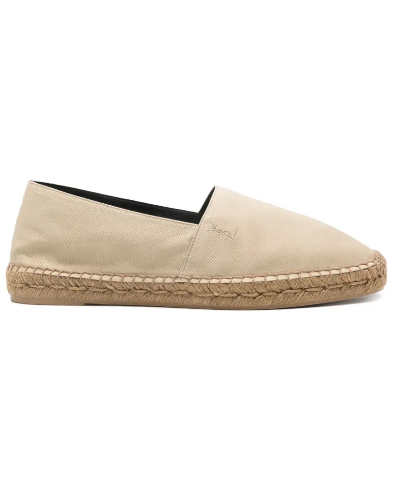 Saint Laurent Espadrilles mit Logo-Stickerei - Nude Nude