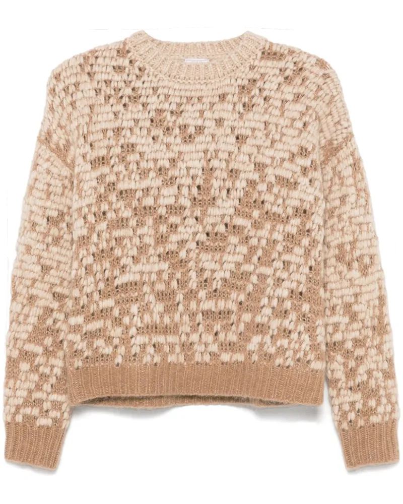 Peserico Pullover mit Lurex-Detail - Nude Nude