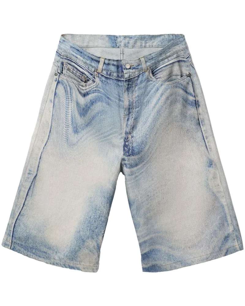 Camper Jeans-Shorts mit Wirbel-Print - Blau Blau