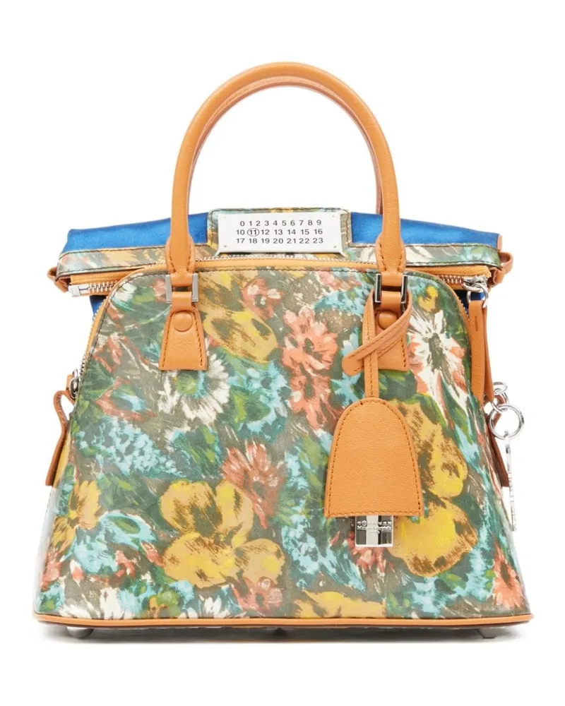 Maison Margiela 5AC Classique Handtasche mit Blumen-Print Grün