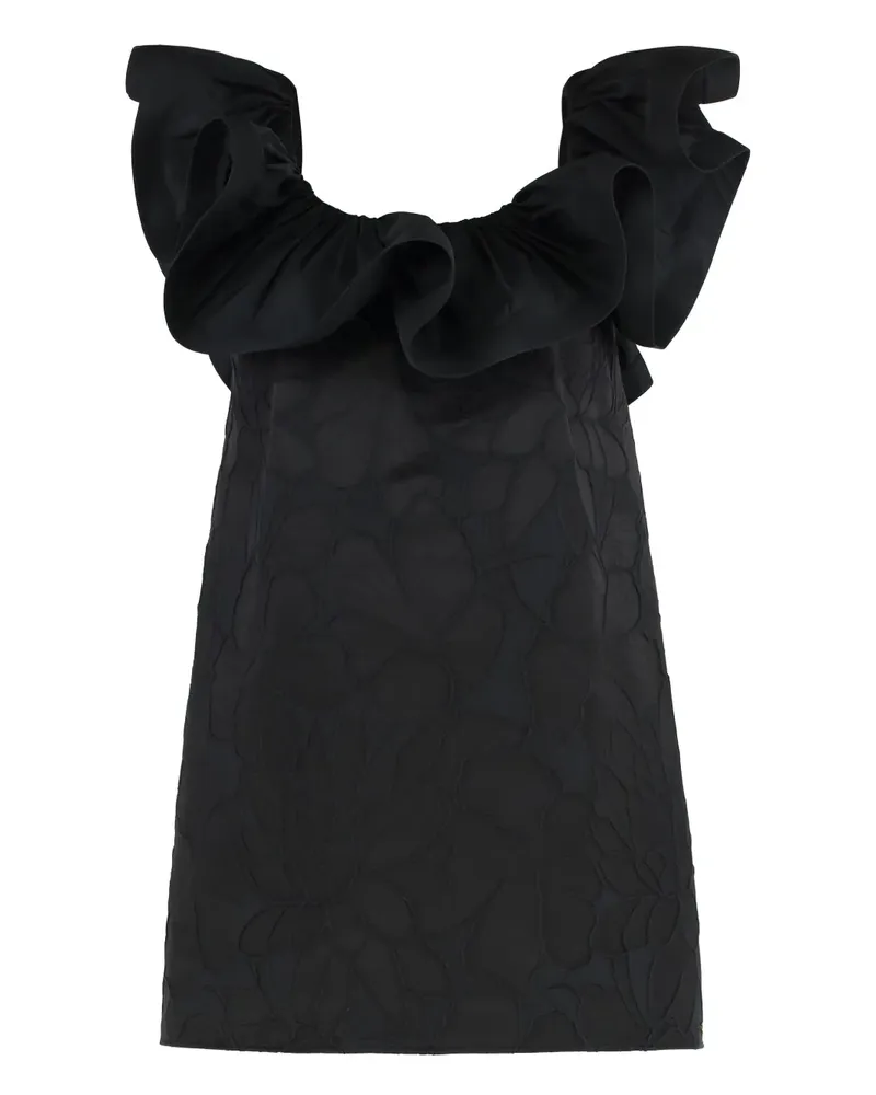 Elisabetta Franchi Minikleid mit Jacquardmuster - Schwarz Schwarz