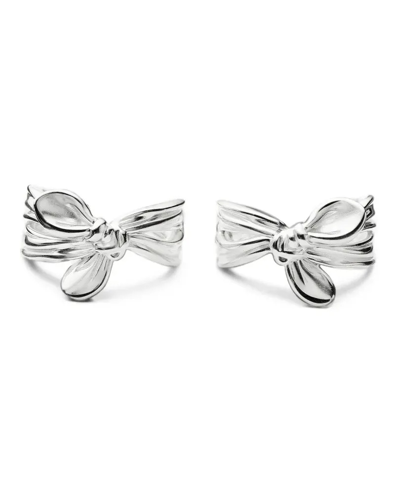 Missoma x Markgong Bow Halbcreolen - Silber Silber