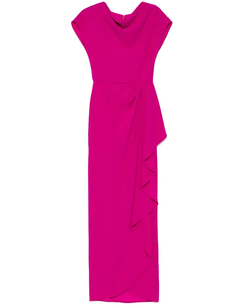 Amsale Drapiertes Abendkleid aus Krepp - Violett Violett